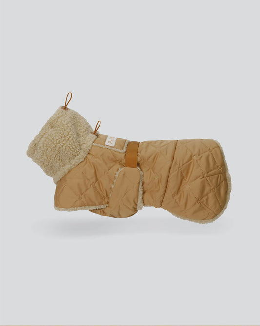 Paikka Quilted Sherpa Jacket Camel