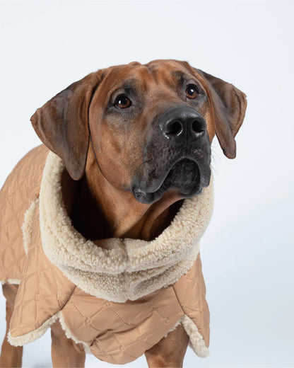 Paikka Quilted Sherpa Jacket Camel