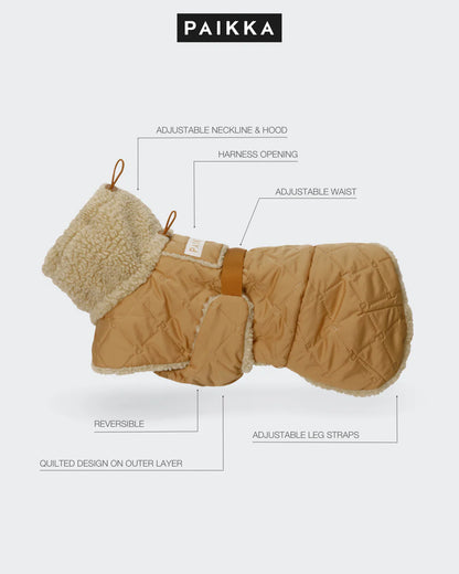 Paikka Quilted Sherpa Jacket Camel