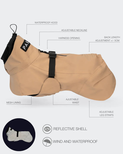 Paikka Visibility Raincoat Taupe