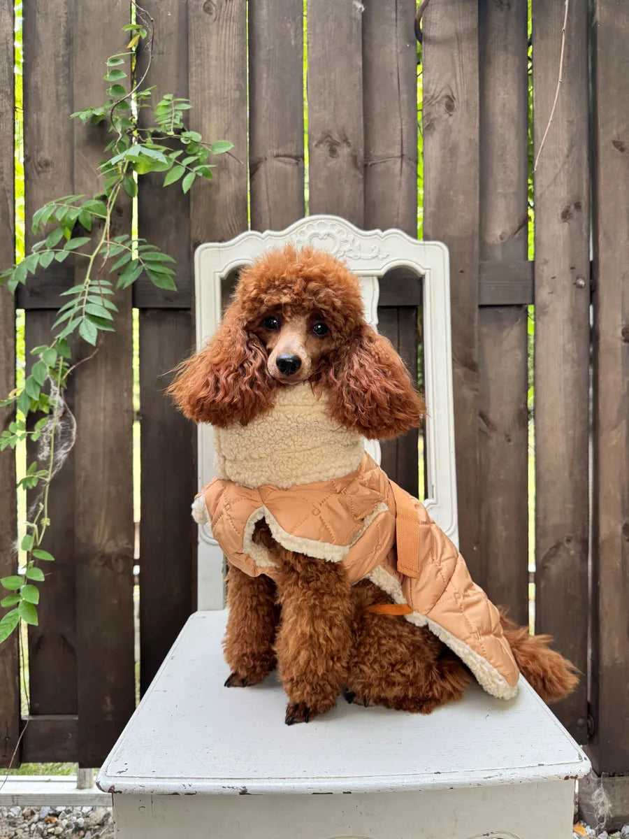 Paikka Quilted Sherpa Jacket Camel