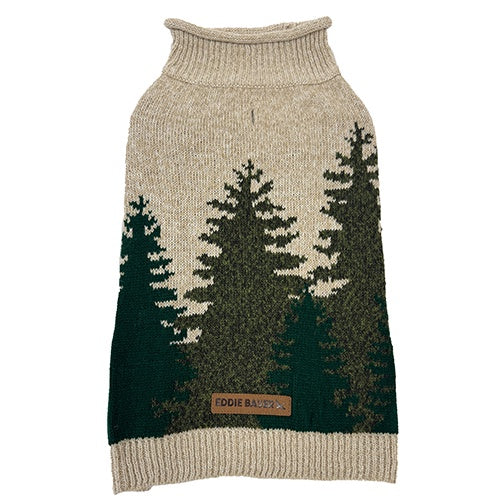 Eddie Bauer Heathered Oatmeal and Forest Sweater