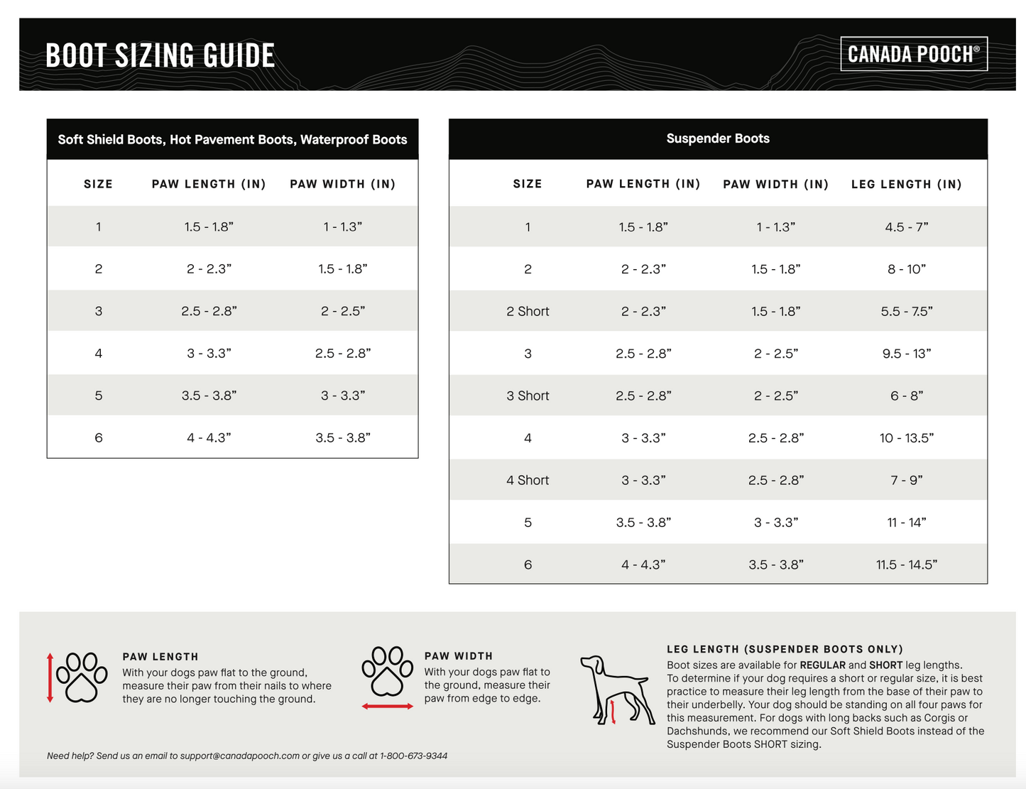 Canada Pooch Suspender Boots Red