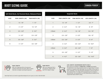 Canada Pooch Suspender Boots Red