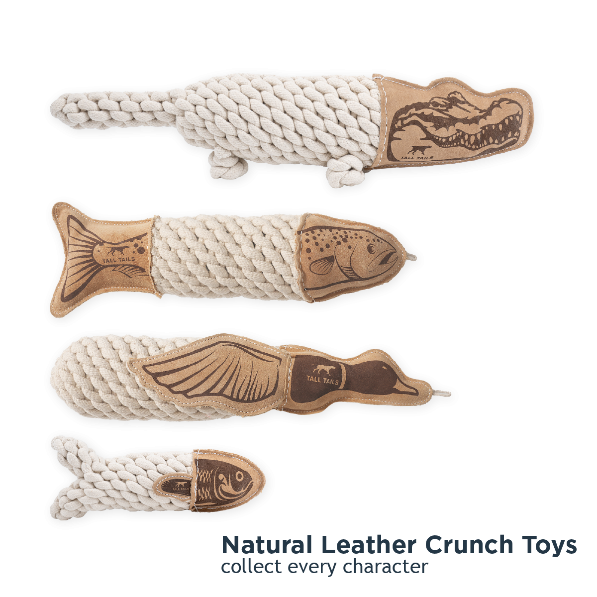 Tall Tails Leather Rope Toys
