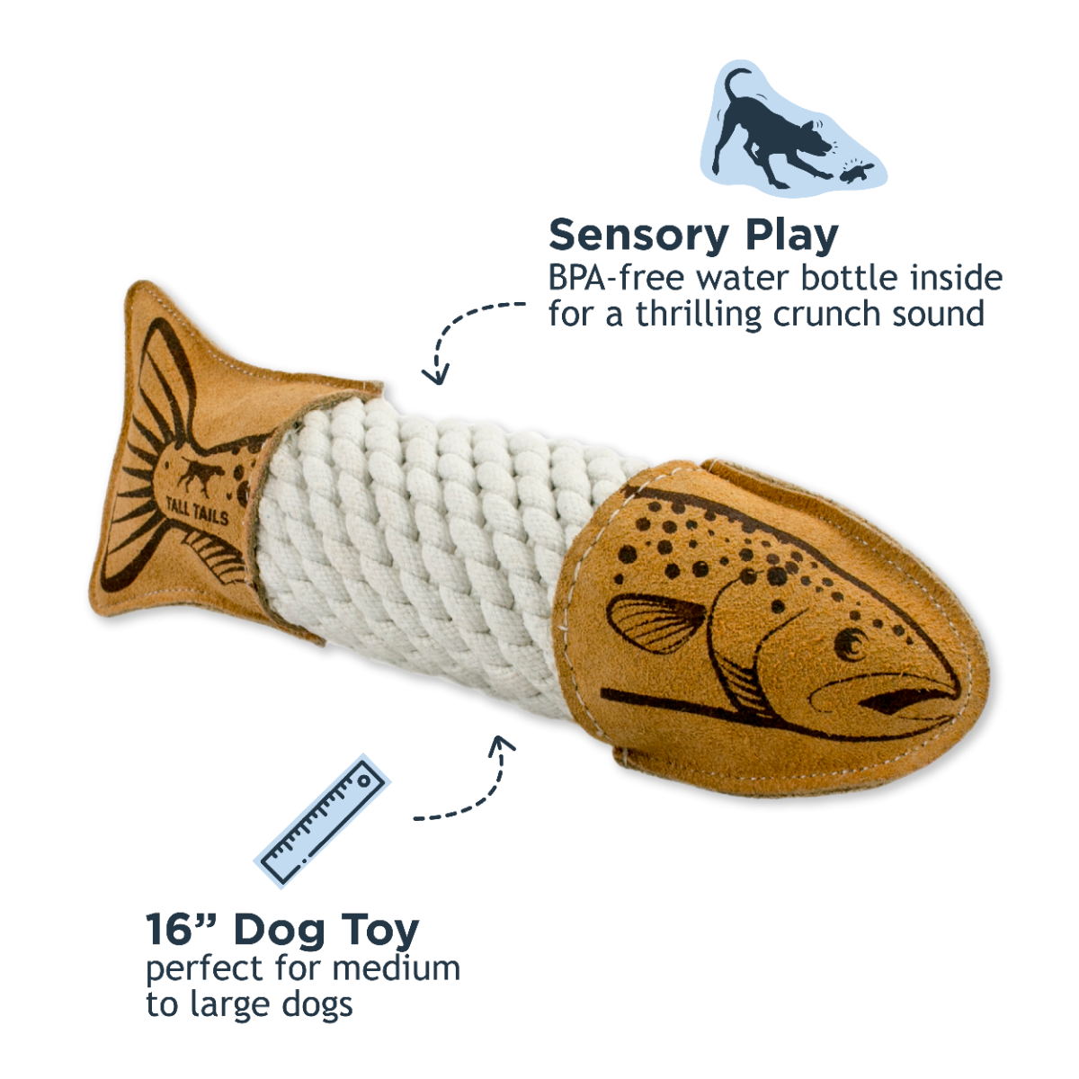 Tall Tails Leather Rope Toys