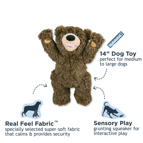 Tall Tails Rope Body Grizzly Bear